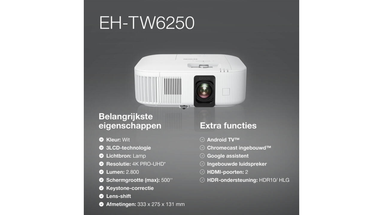 Projector Epson TW6250 4K