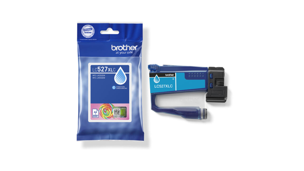 Inktcartridge Brother LC-527XLC blauw