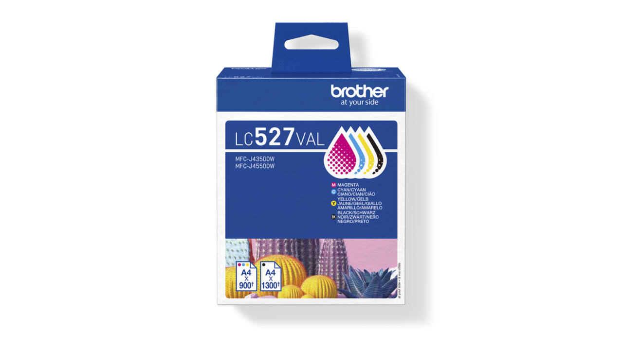 Inktcartridge Brother LC-527 zwart + 3 kleuren