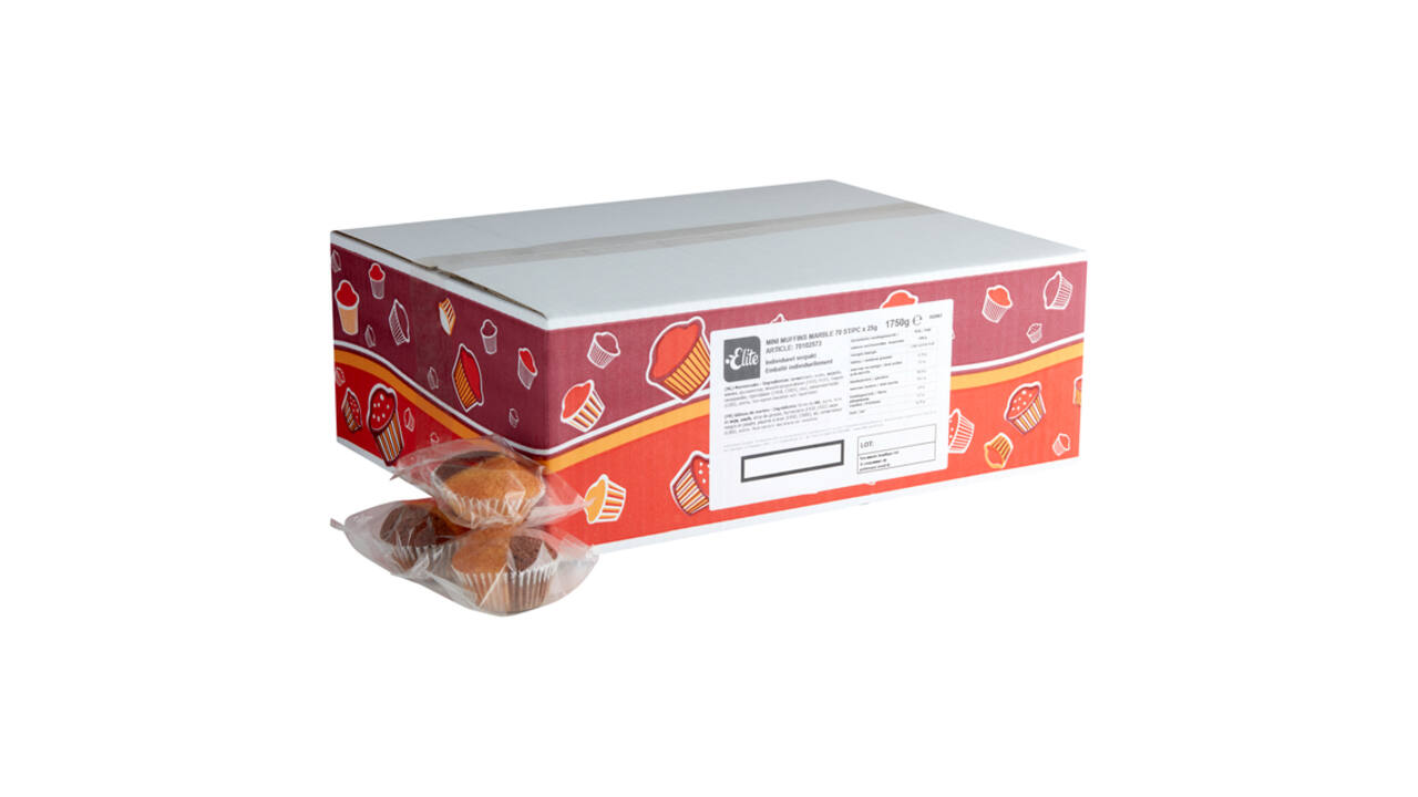 Muffins Elite mini marble 70 stuks