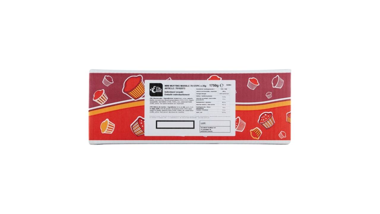 Muffins Elite mini marble 70 stuks