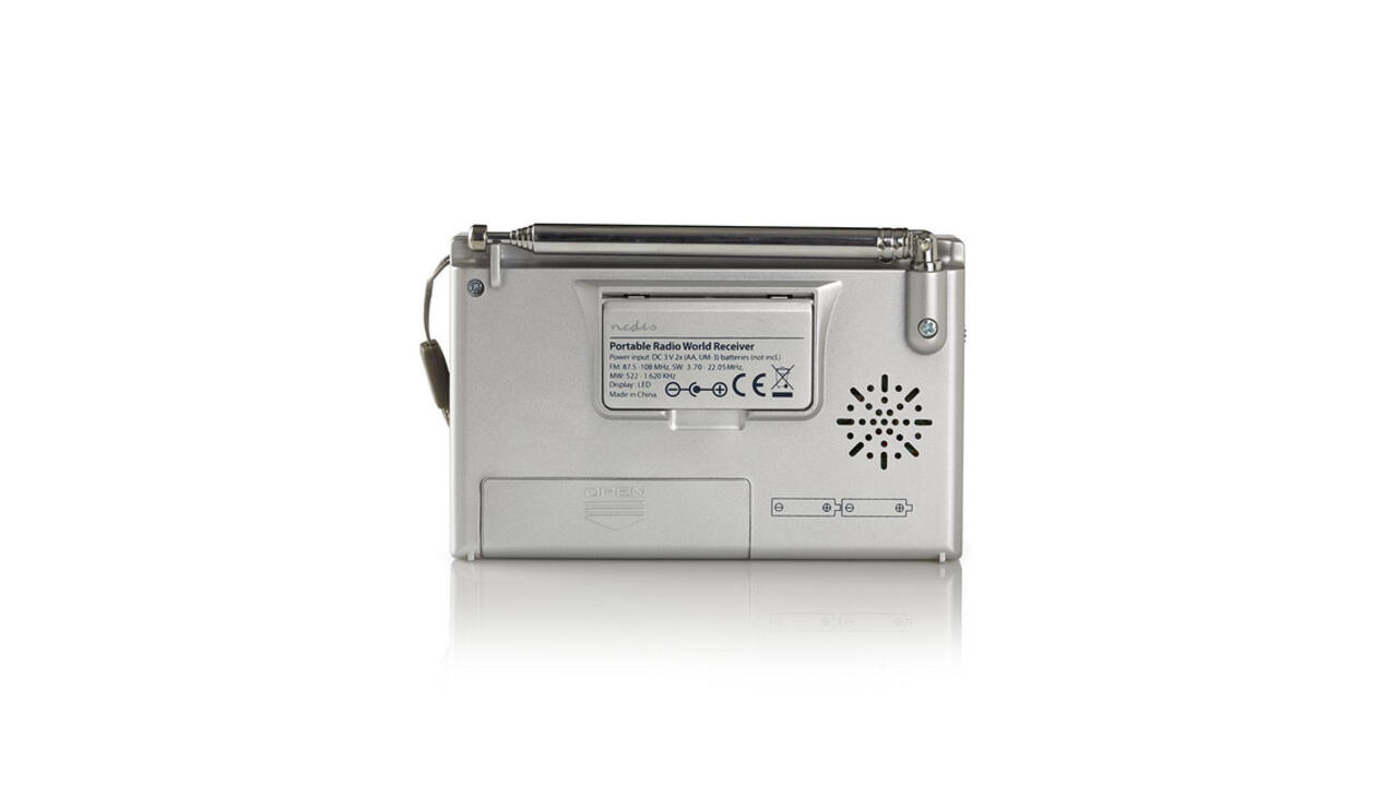 Wereldradio Nedis met wekker RDWR1000GY