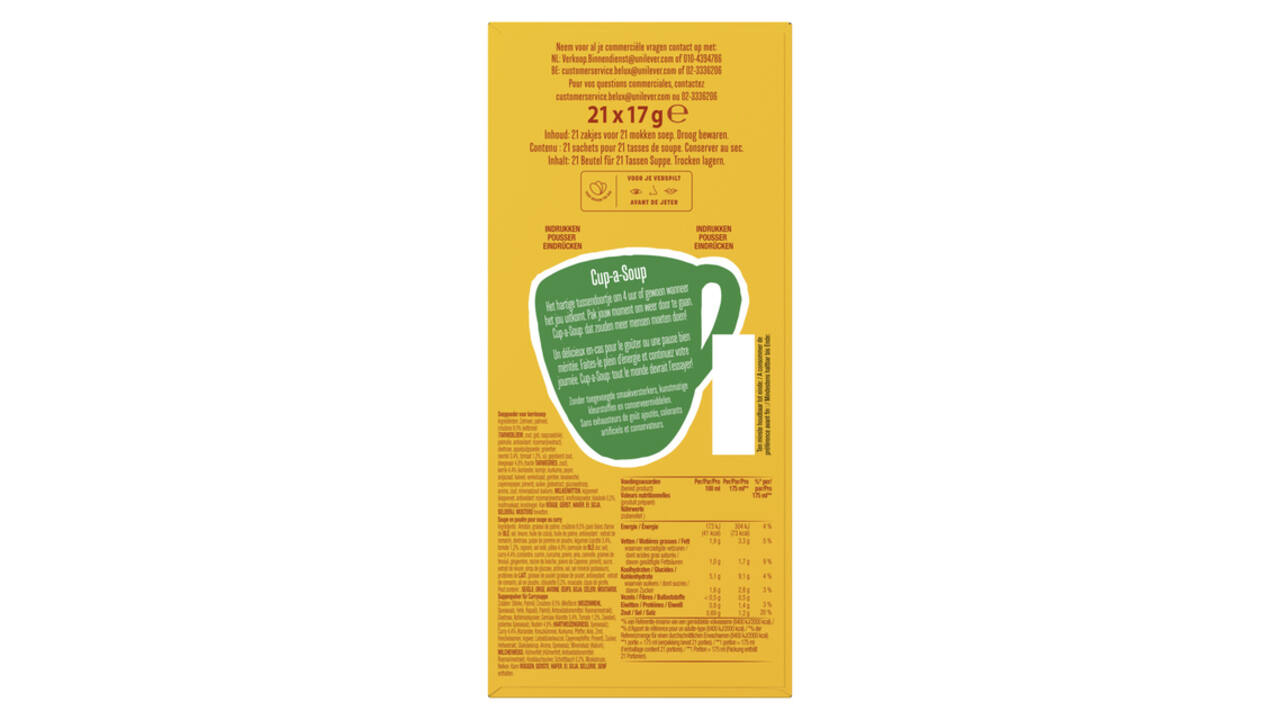 Cup-a-Soup Knorr Indiase kerrie 21x175ml