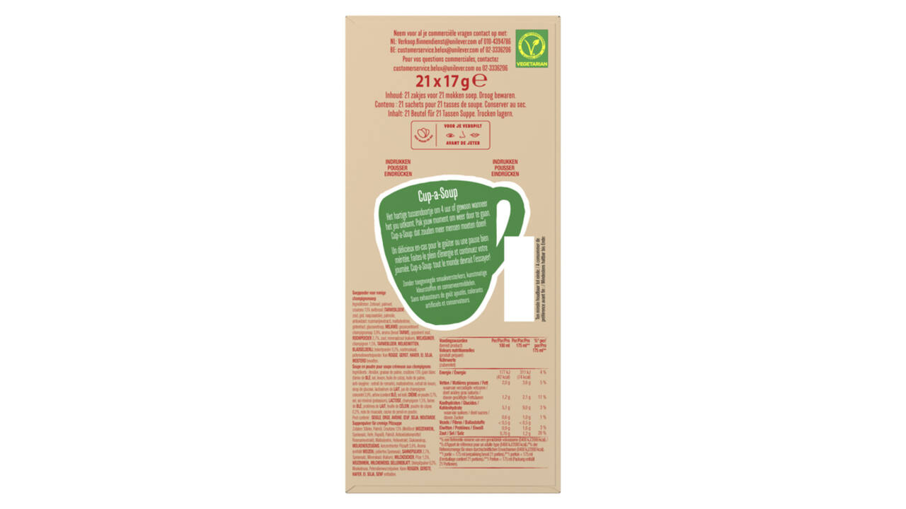 Cup-a-Soup Knorr champignon crème 21x175ml