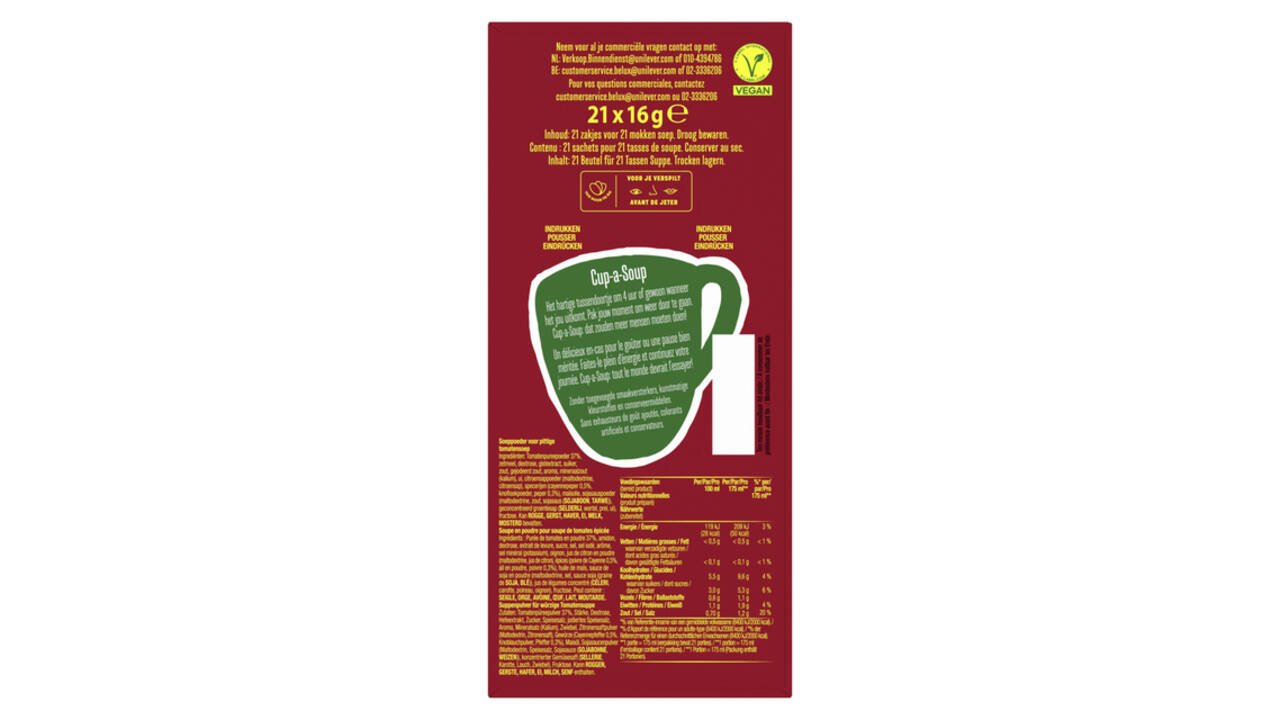 Cup-a-Soup Knorr pittige tomaat 21x175ml