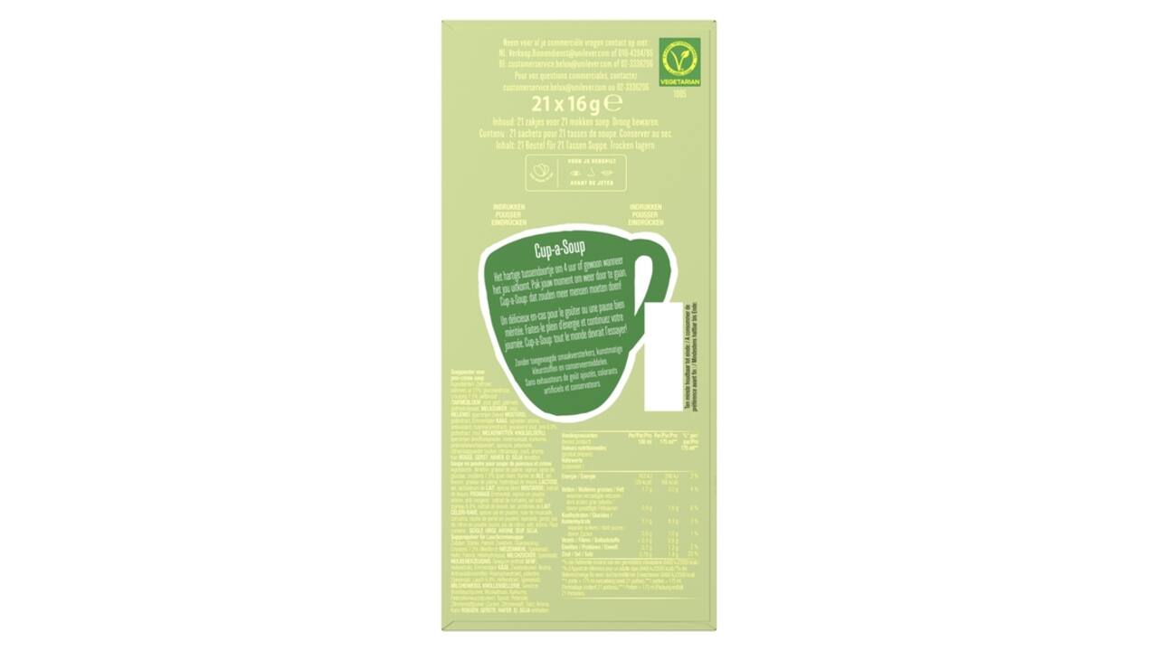 Cup-a-Soup Knorr prei-crème 21x175ml