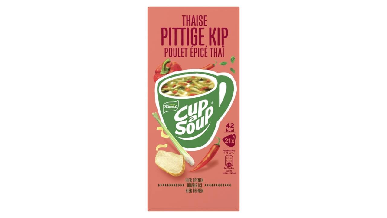 Cup-a-Soup Knorr Thaise pittige kip 21x175ml