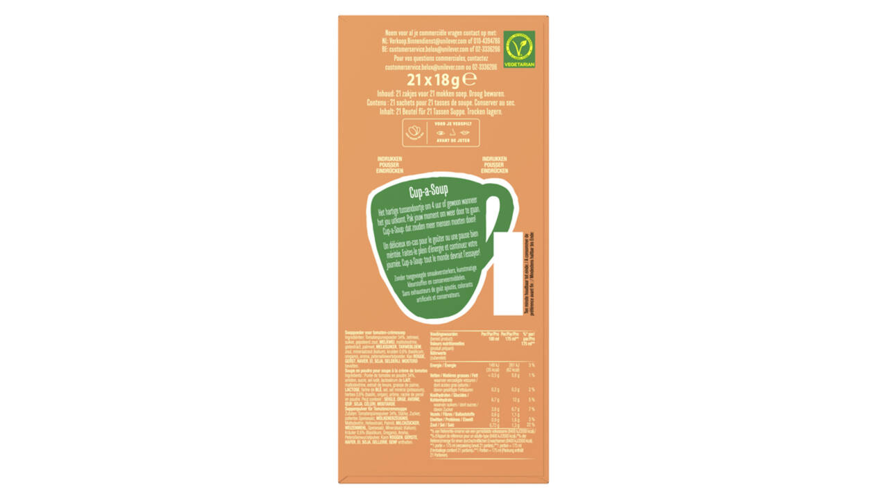 Cup-a-Soup Knorr tomaten crème 21x175ml