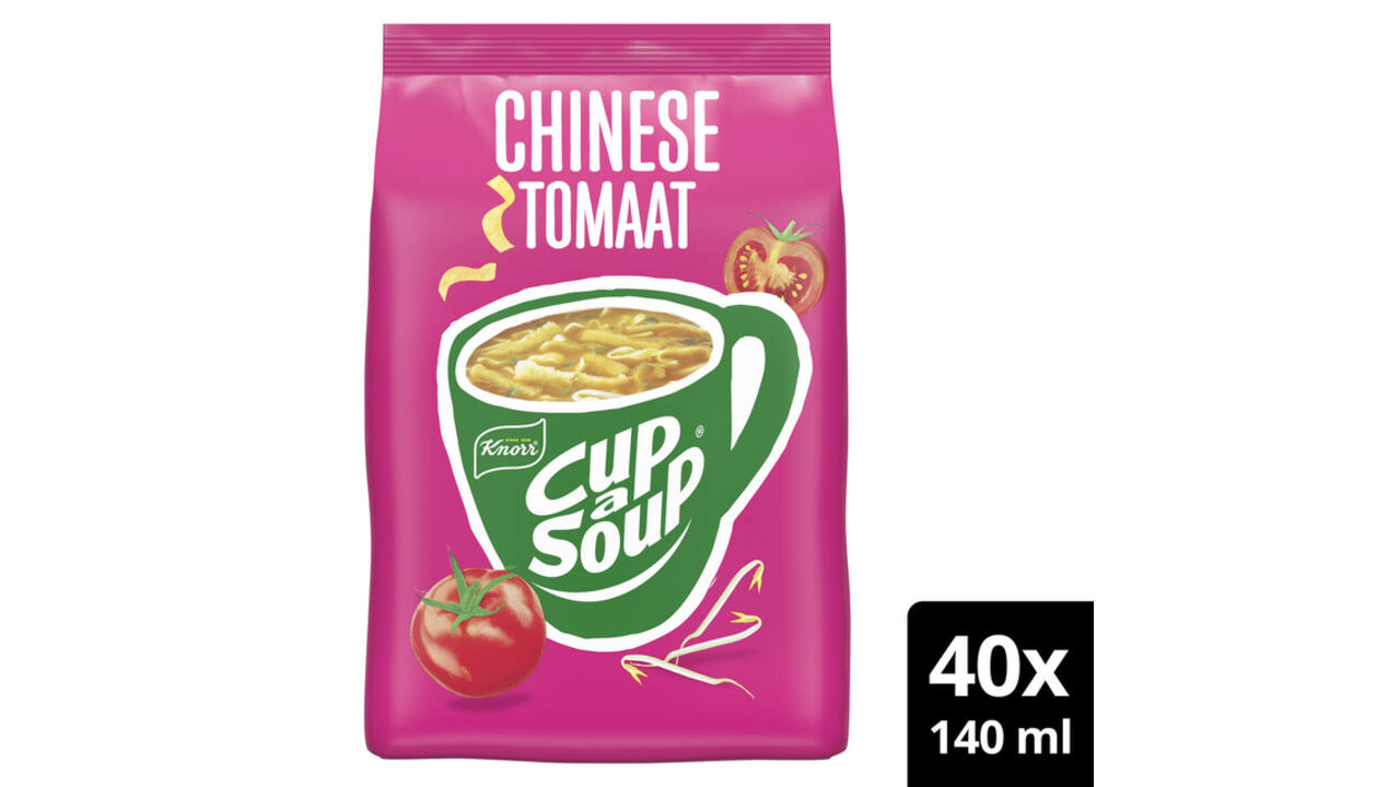 Cup-a-Soup Knorr machinezak Chinese tomaat 140ml