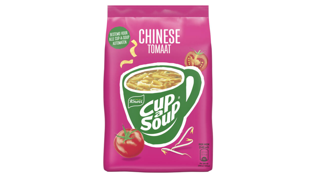 Cup-a-Soup Knorr machinezak Chinese tomaat 140ml
