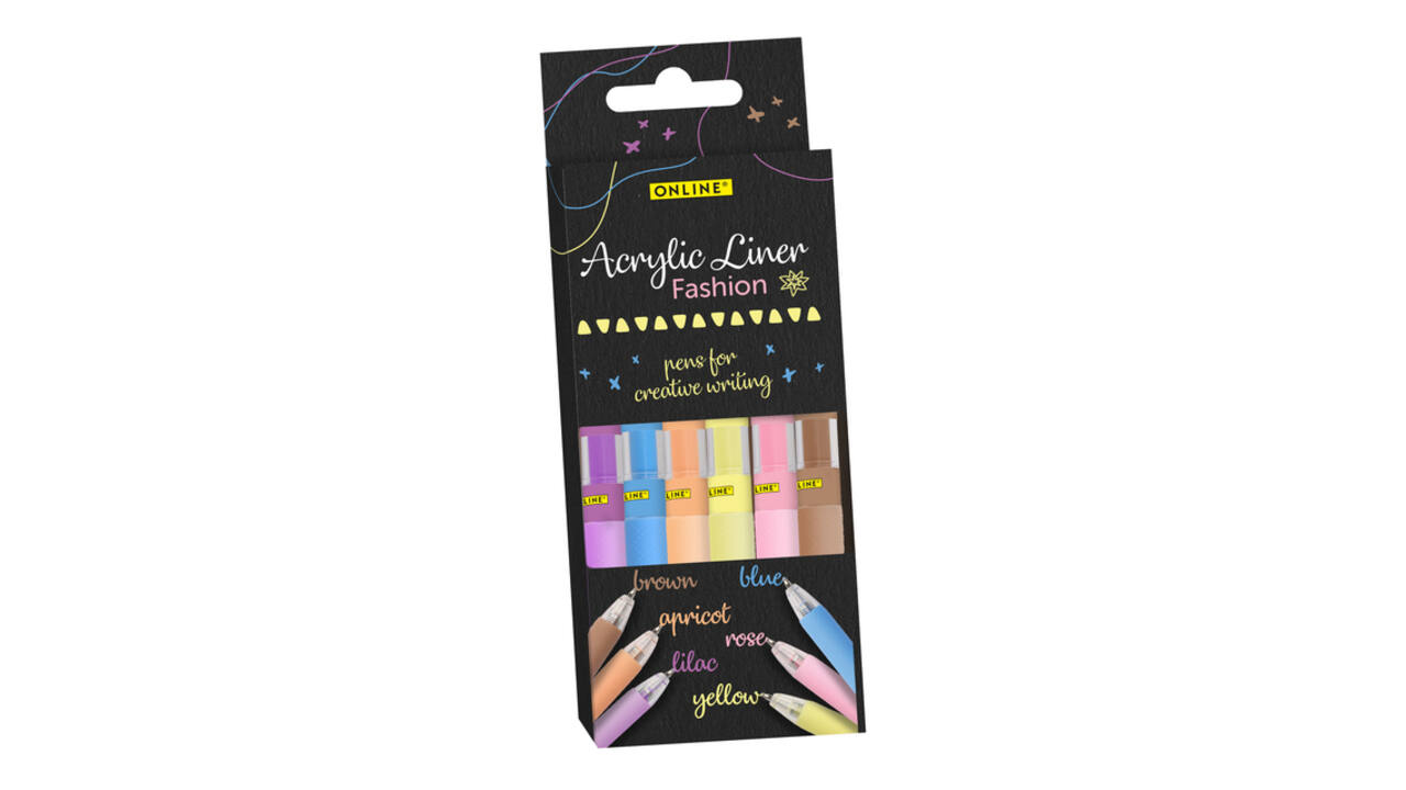 Acrylliner Online fashion assorti 6 stuks