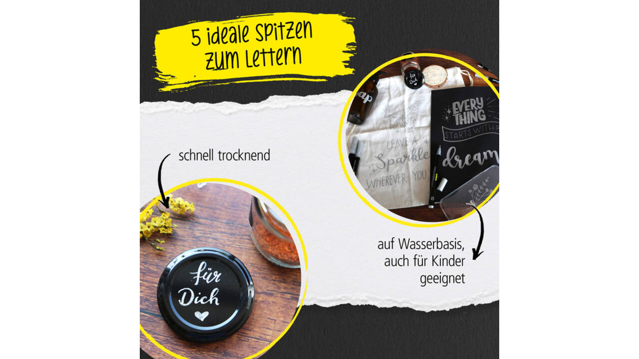 Acrylmarker Online lettering 5 breedtes zilver
