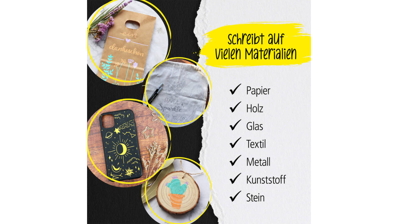 Acrylmarker Online lettering 5 breedtes goud