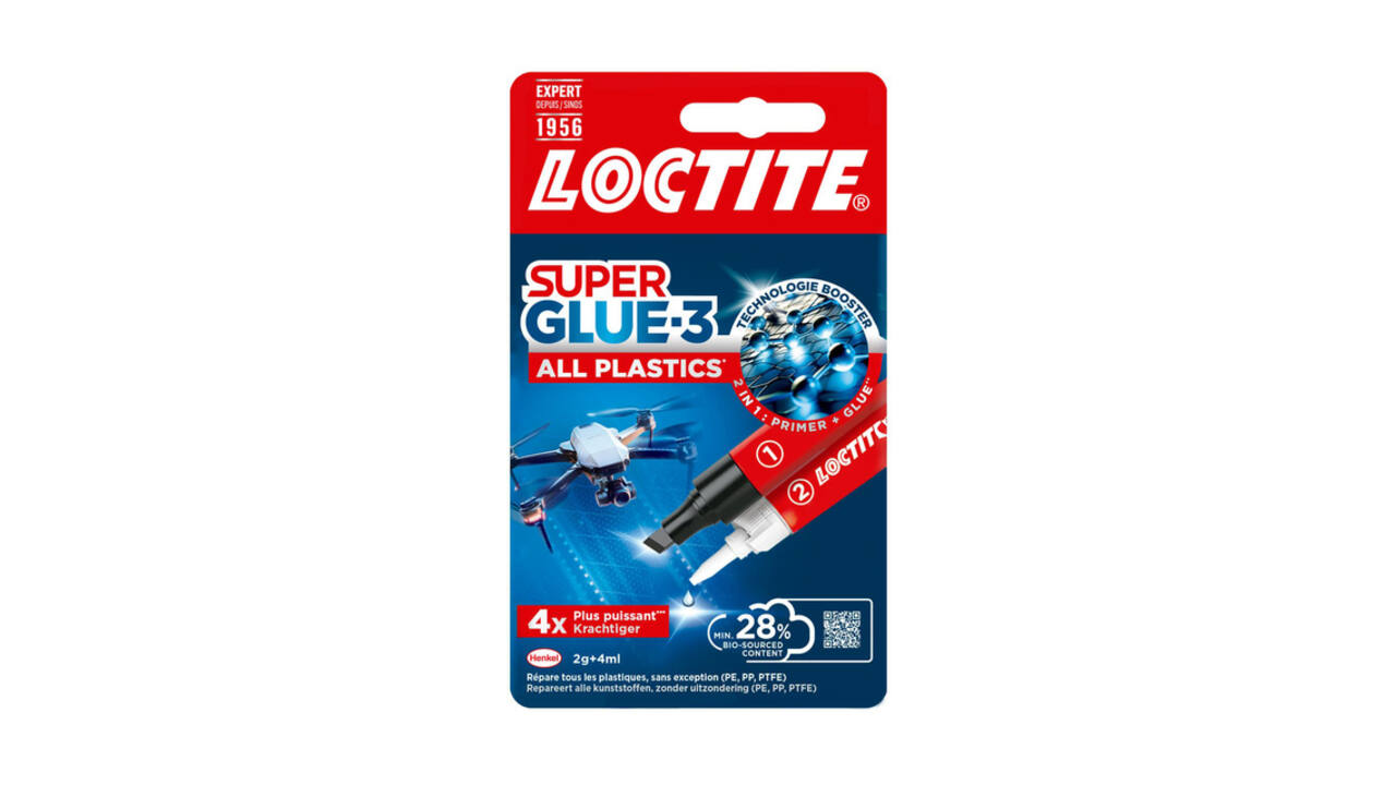 Secondenlijm Loctite All Plastic 2gram + 4 ml