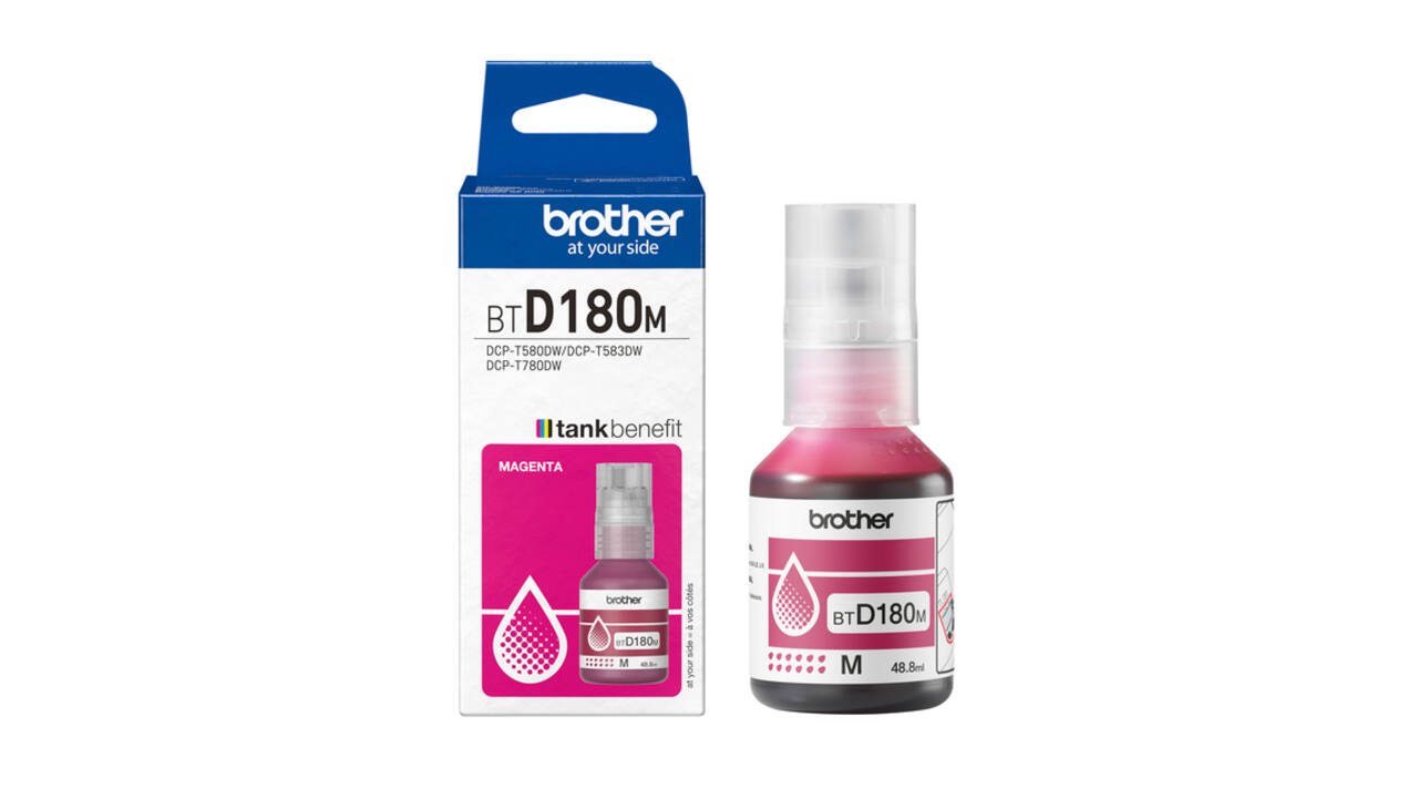 Navulinkt Brother BT-D180M rood