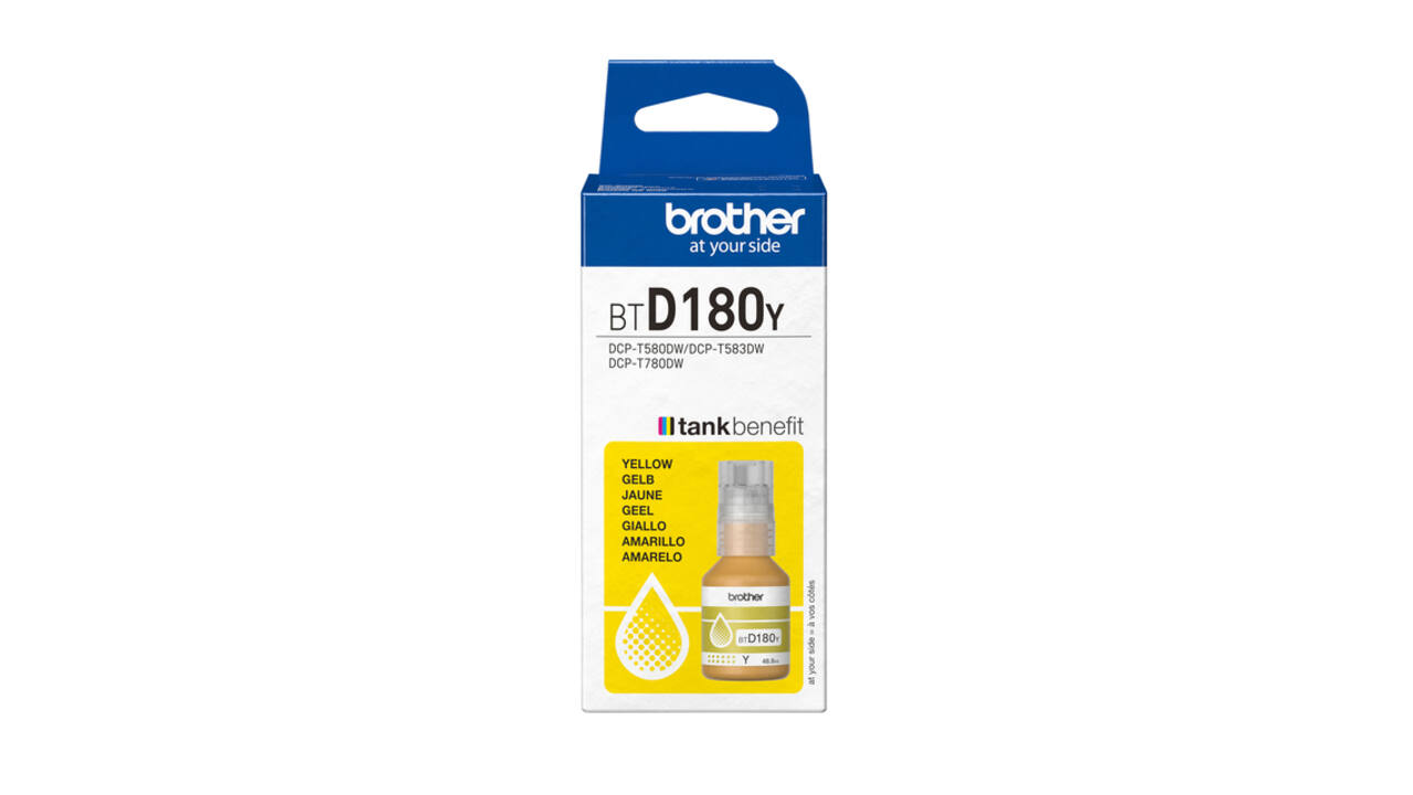 Navulinkt Brother BT-D180Y geel
