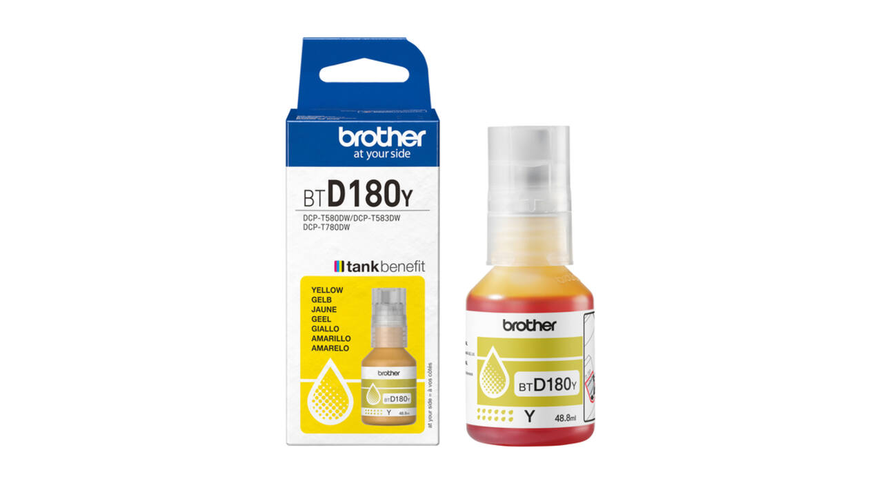 Navulinkt Brother BT-D180Y geel