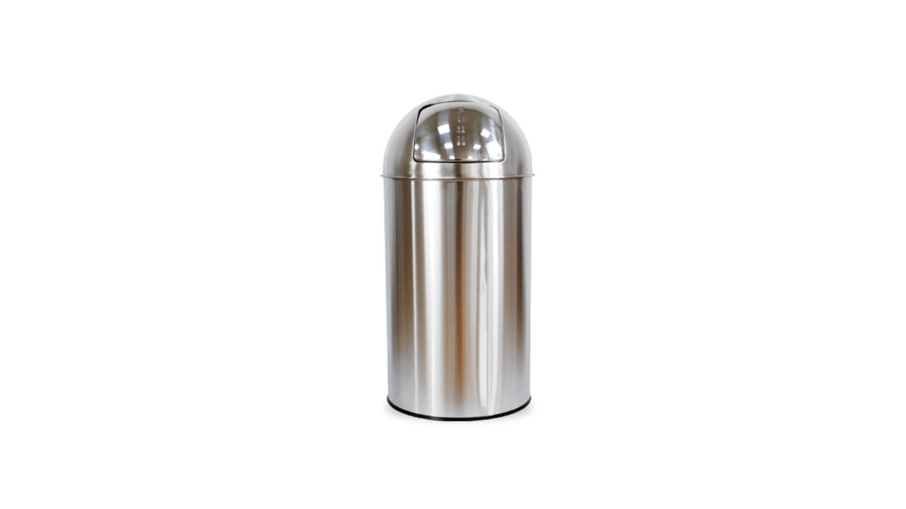 Afvalbak BRASQ Push Bin PB230+ 30 liter rvs
