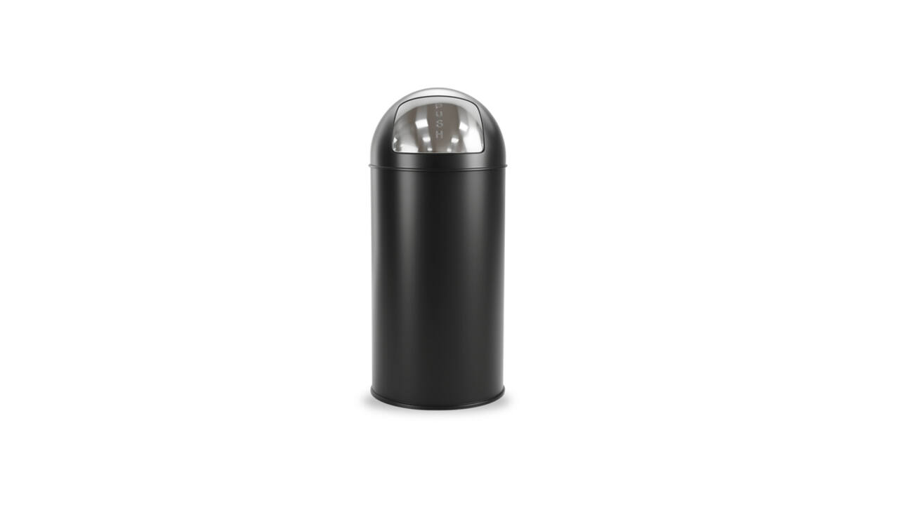 Afvalbak BRASQ Push Bin PB230+ 30 liter zwart