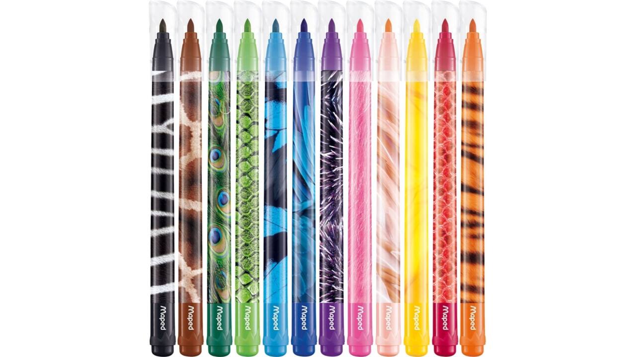 Viltstift Maped Color'Peps Animals set à 12 kleuren