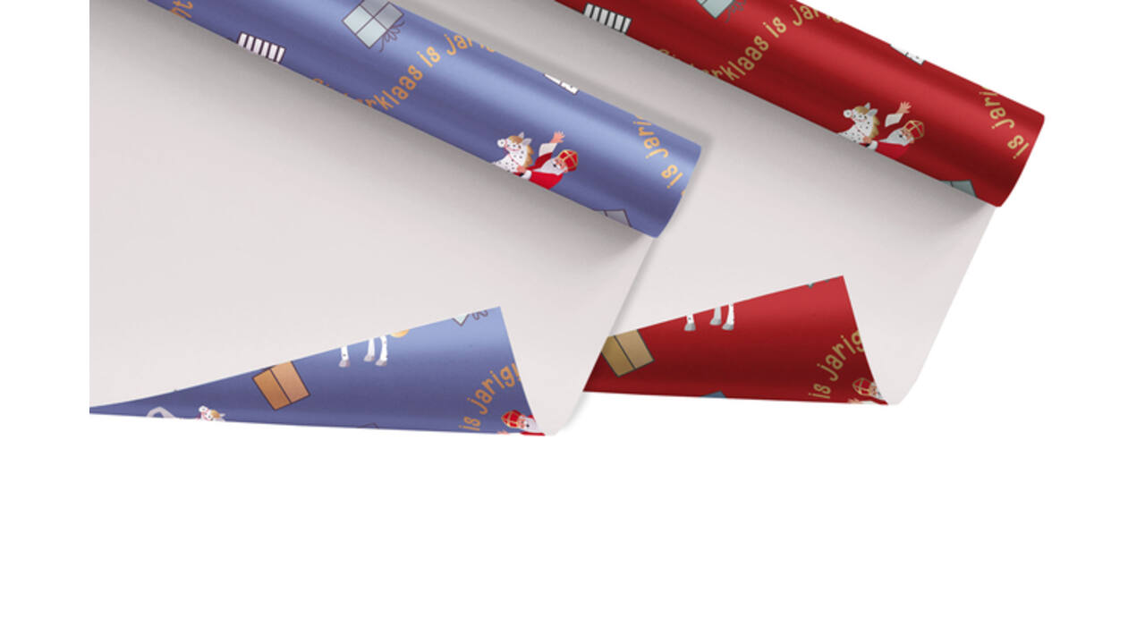 Inpakpapier Sint en Co 200x70cm assorti