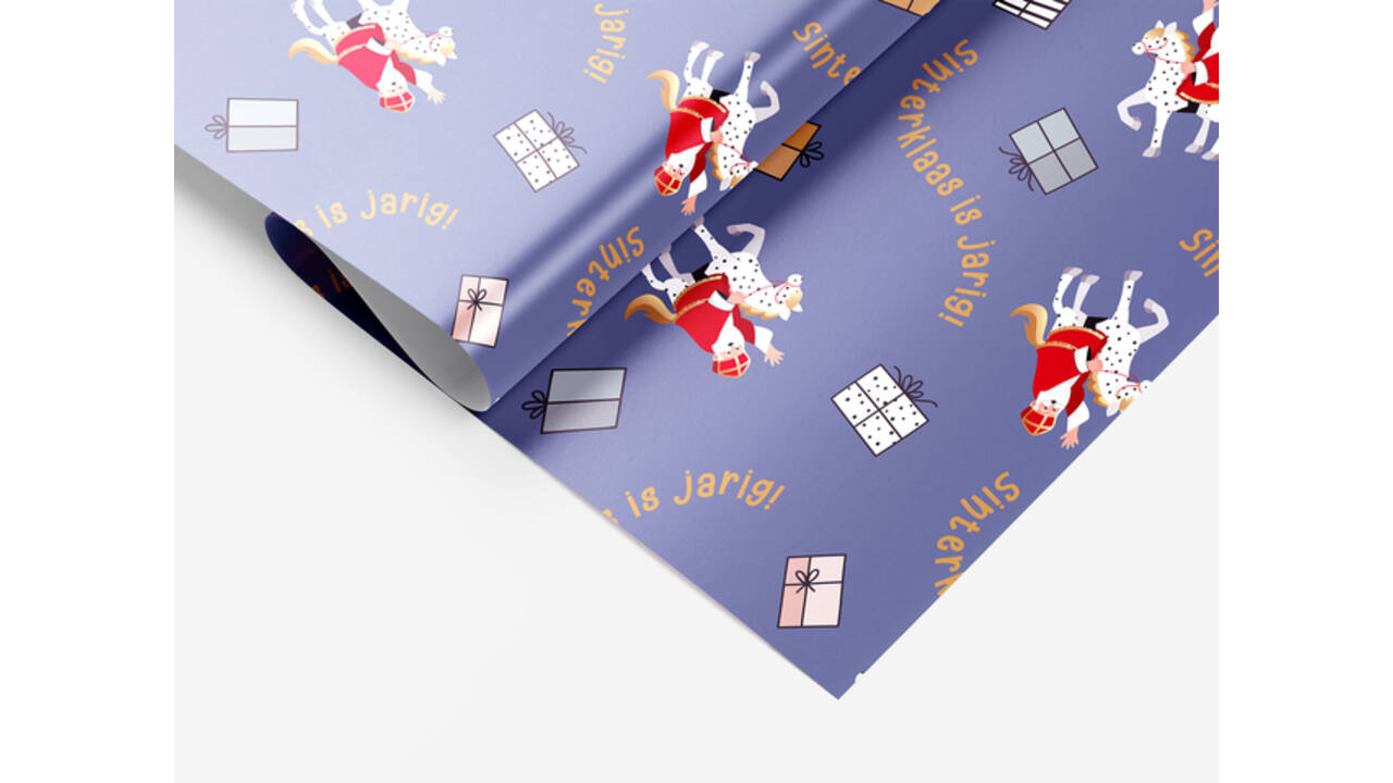 Inpakpapier Sint en Co 200x70cm assorti