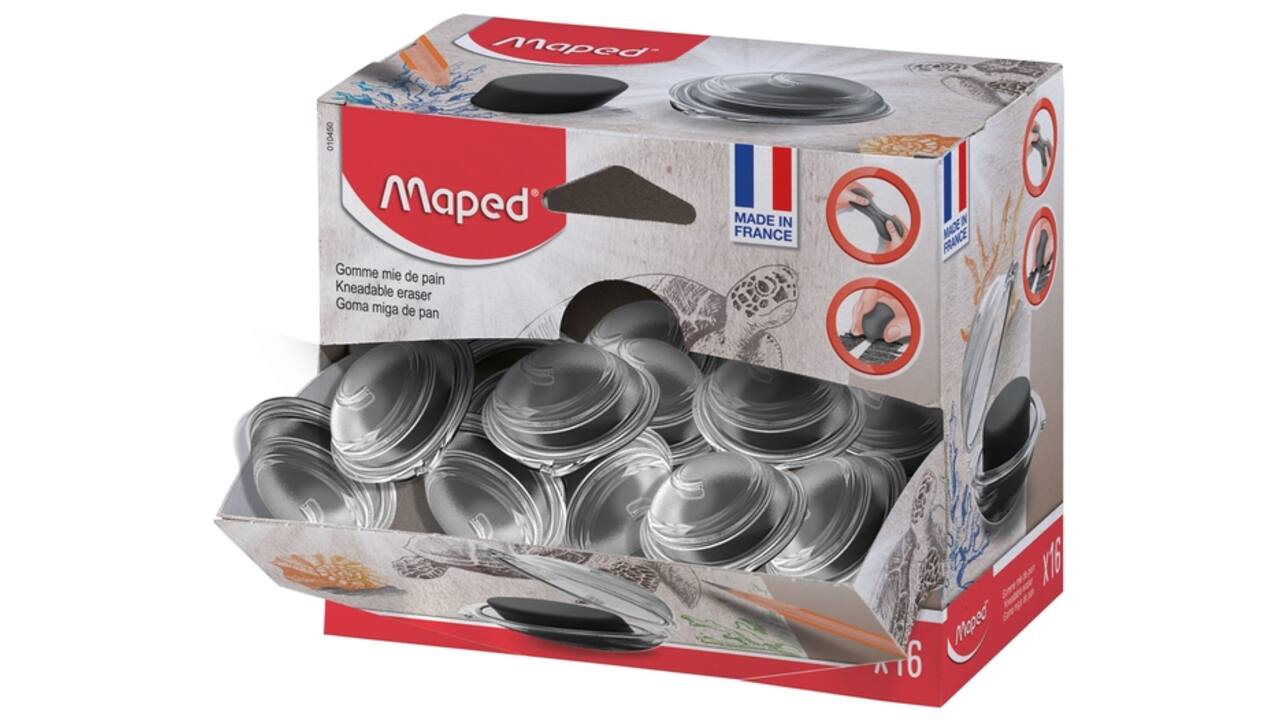 Kneedgum Maped display à 16 stuks zwart