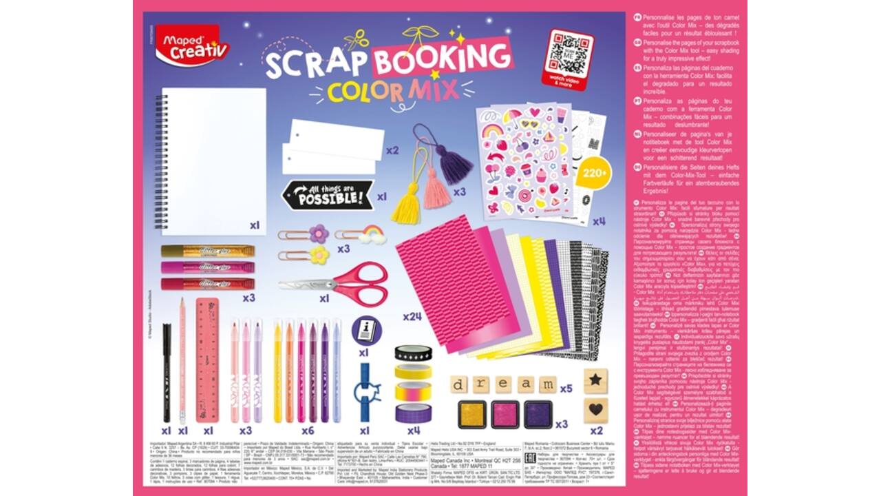 Scrapbookingset Maped Creativ Color Mix set à 70 delen