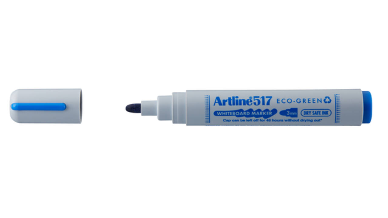 Whiteboardmarker Artline 517  Dry Safe Eco rond medium blauw