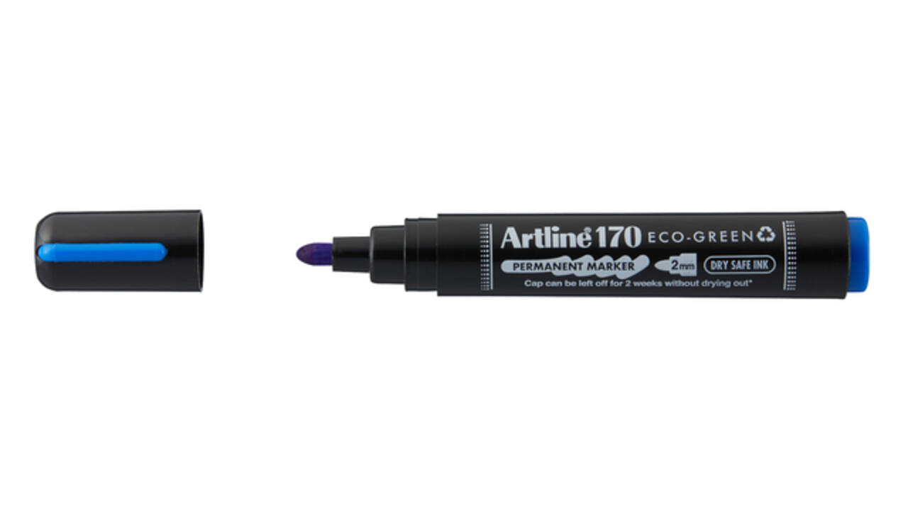 Permanent marker Artline 170 Dry Safe Eco rond medium blauw