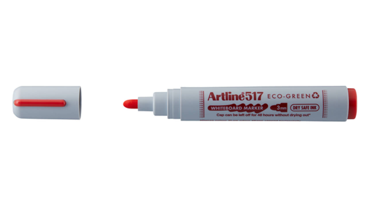 Whiteboardmarker Artline 517 Dry Safe Eco rond medium rood