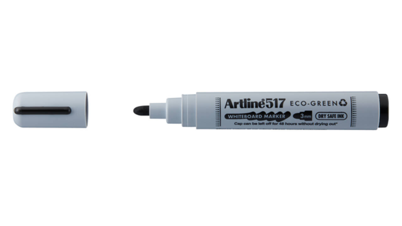 Whiteboardmarker Artline 517 Dry Safe Eco rond medium zwart