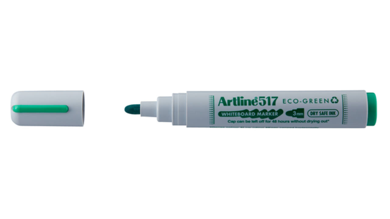 Whiteboardmarker Artline 517 Dry Safe Eco rond medium groen
