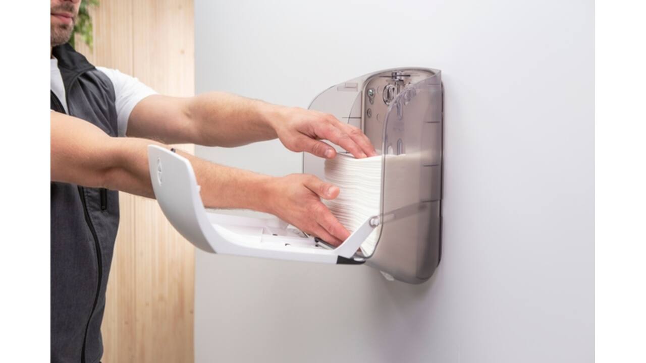 Handdoekdispenser Katrin klein zwart 88966