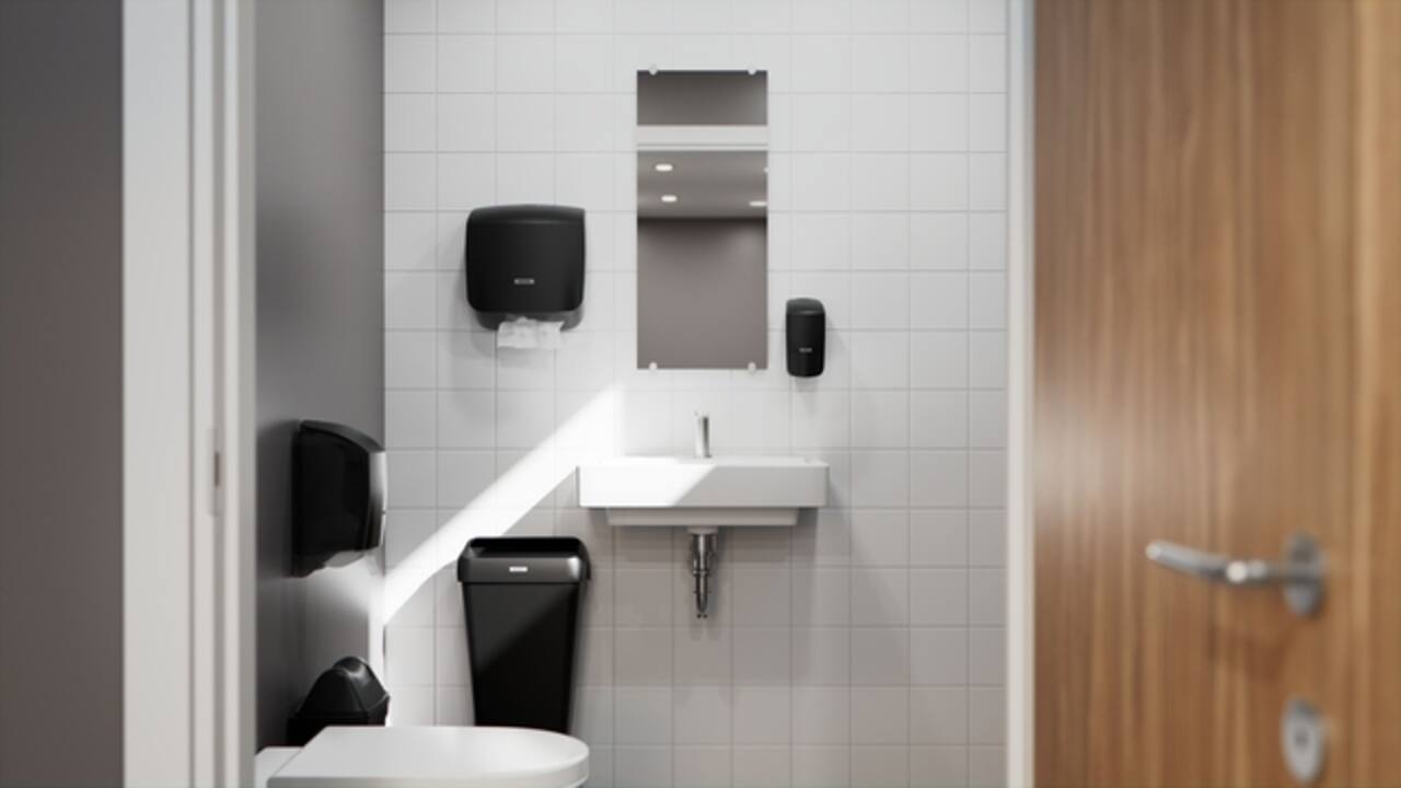 Handdoekdispenser Katrin klein zwart 88966