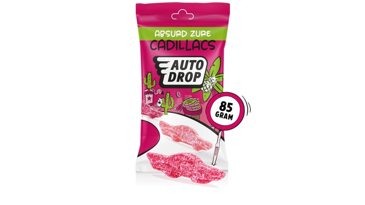 Autodrop zure Cadillacs zak 85 gram