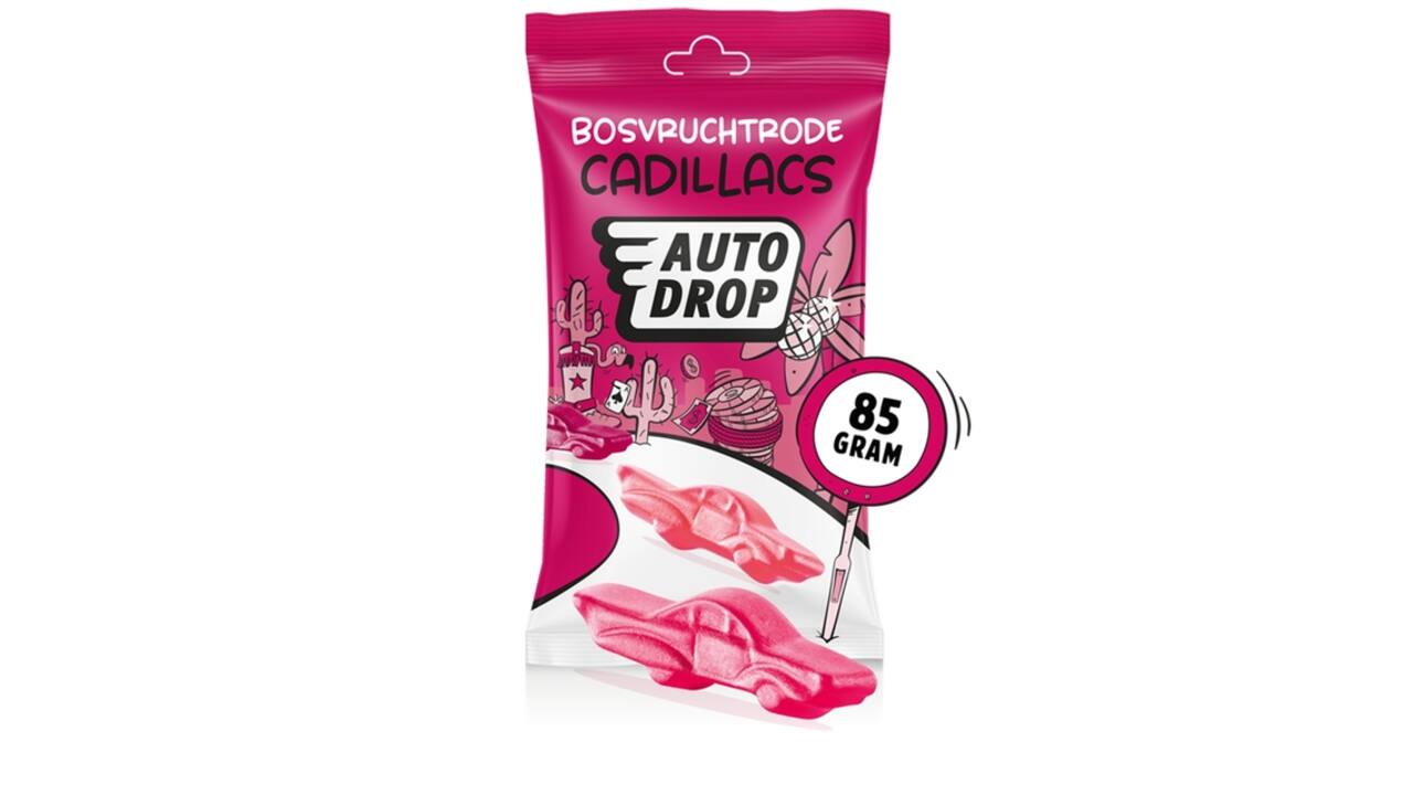 Autodrop rode Cadillacs zak 85 gram