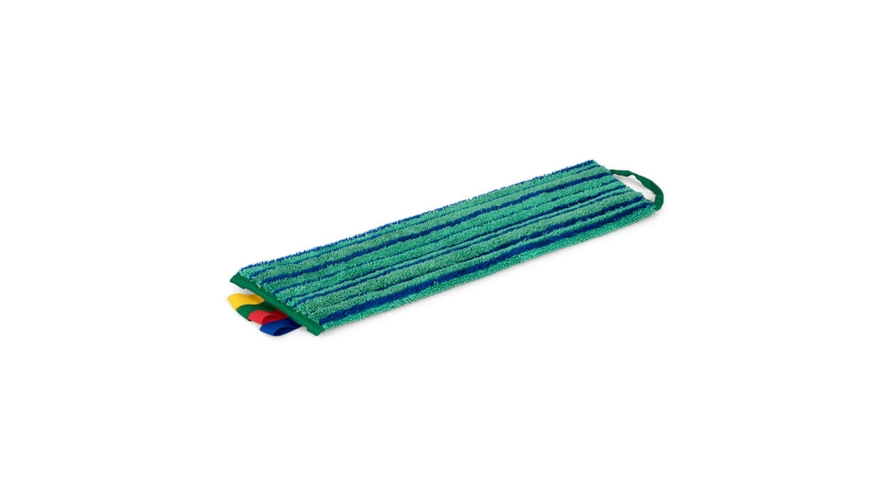 Vlakmop Greenspeed Velcro met schrobstroken 45cm groen