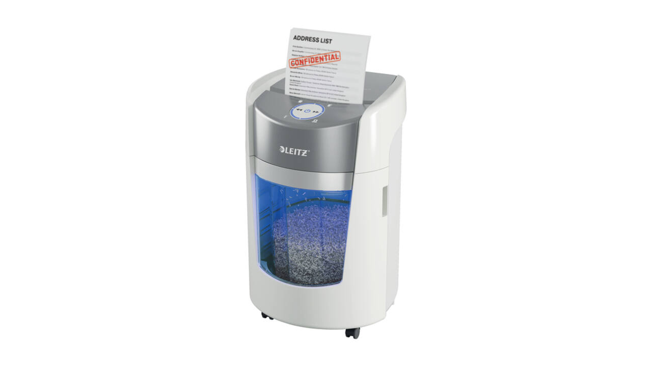 Papiervernietiger Leitz IQ OptiMax 350 Small Office P5 snippers 2x15mm