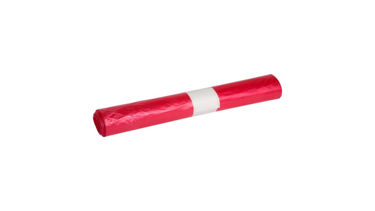 Afvalzak Propsac HDPE T25 70x110cm 120L rood rol à 20 stuks