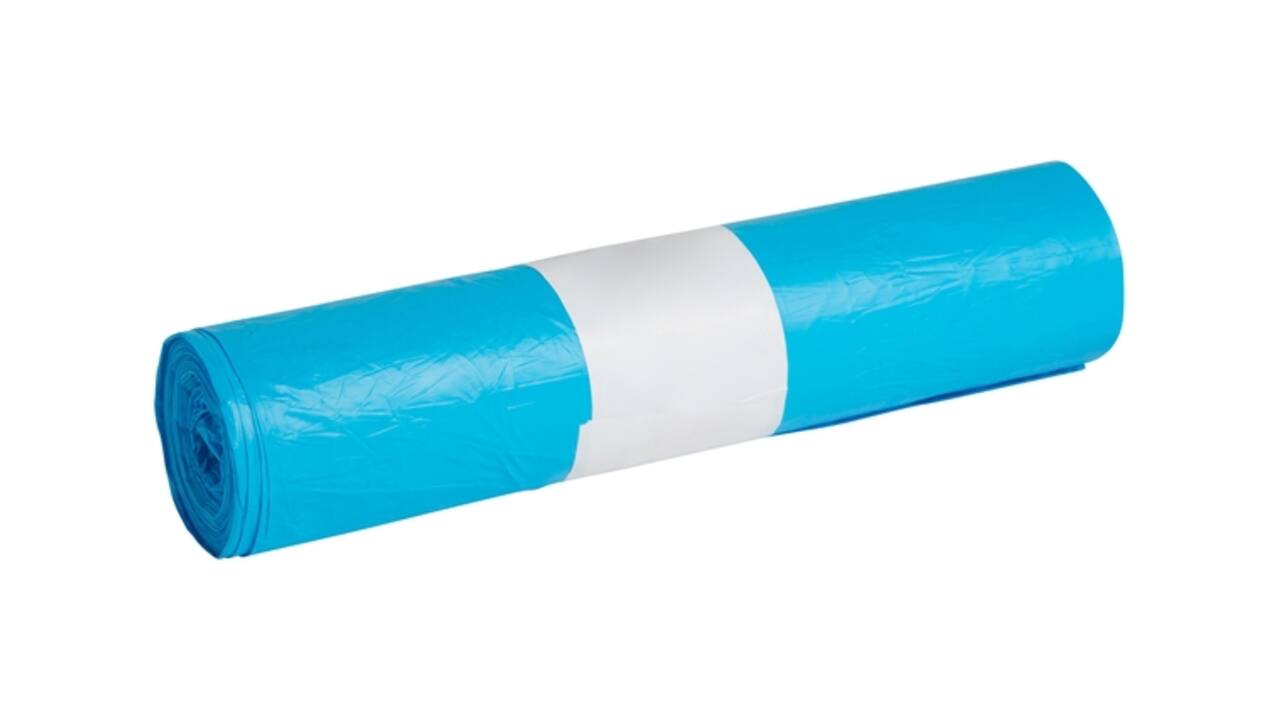 Afvalzak Propsac HDPE T23 58x100cm 70L blauw rol à 25 stuks