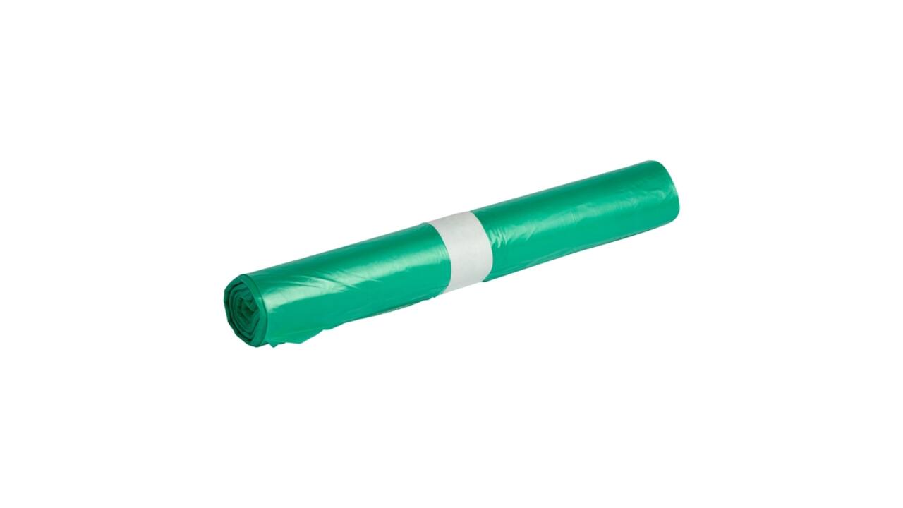 Afvalzak Propsac HDPE T23 58x100cm 70L groen rol à 25 stuks