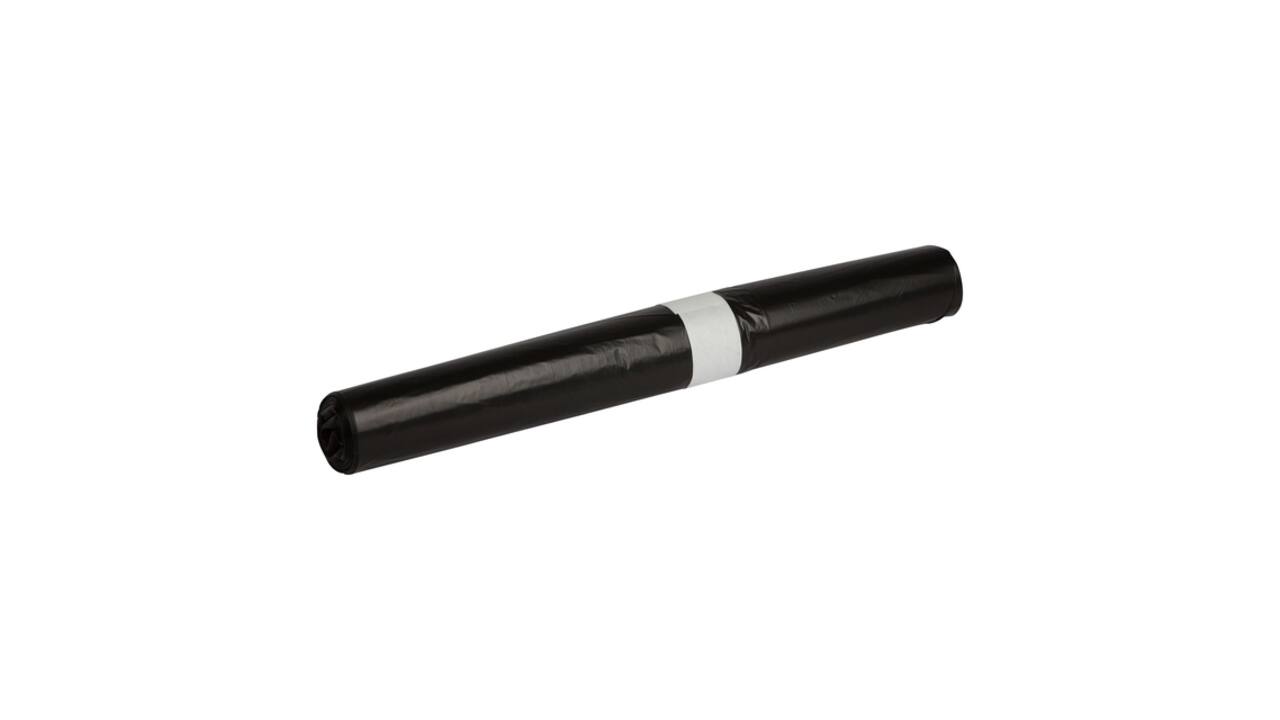 Afvalzak Propsac HDPE T23 58x100cm 70L zwart rol à 25 stuks