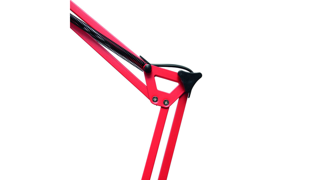 Bureaulamp MAUL Study met tafelklem excl.LED E27 lamp rood