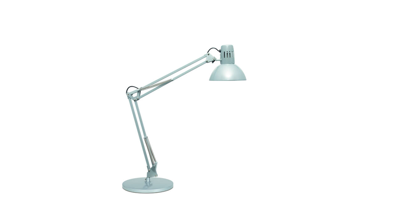 Bureaulamp MAUL Study op voet incl.LED E27 lamp zilver