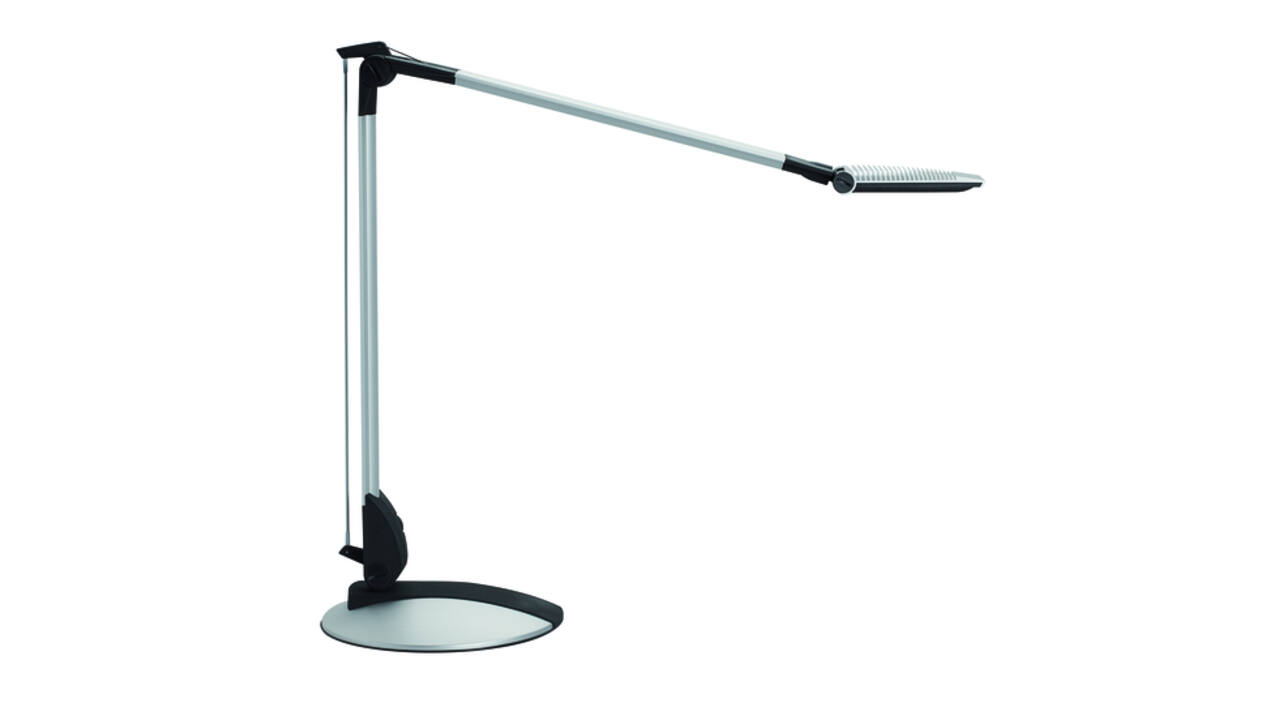 Bureaulamp MAUL Optimus LED dimbaar voet zilver