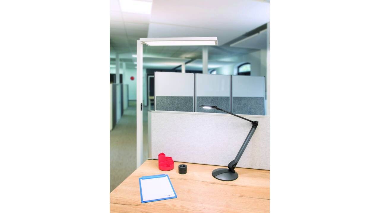 Vloerlamp MAUL Senja LED beweging- daglichtsensor dimbaar wit