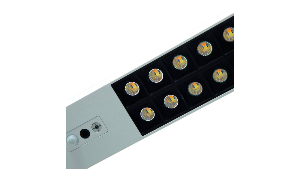 Werkpleklamp tafelklem MAUL Sirius LED beweging- daglichtsensor dimbaar wit