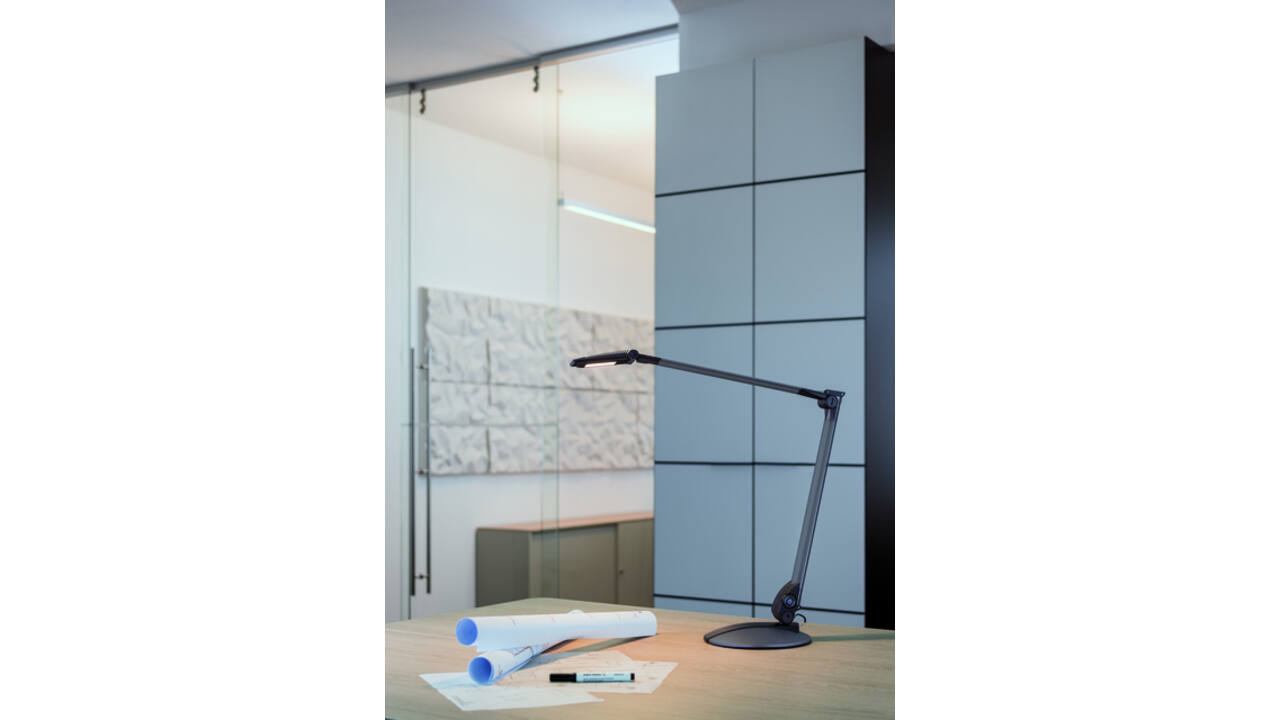 Bureaulamp MAUL Optimus LED dimbaar voet antraciet