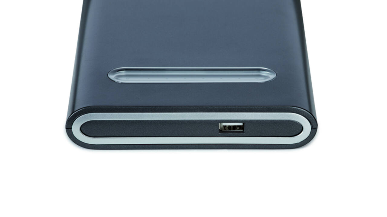 Bureaulamp MAUL Pure LED dimbaar met USB-poort antraciet - zilver
